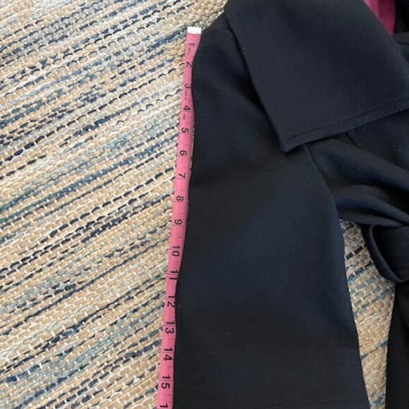 Old Navy Black Wool Pea Coat Jacket XS - Picture 7 of 16